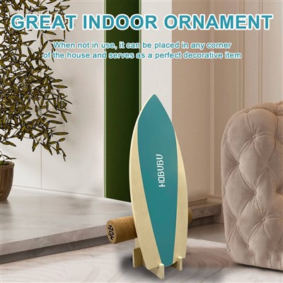 Balanço de madeira com rolo de cortiça